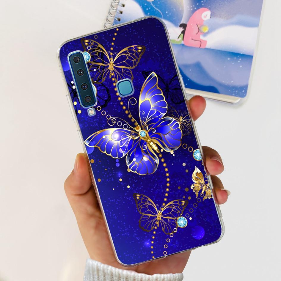 For Samsung Galaxy A9 2018 Case A920 SM-A920F Silicone Cover Popular Flower Clear TPU Soft Phone Case For Samsung A9 2018 Bumper