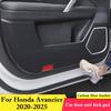 Car Door Anti-kick Pad Leather Interior Protection Anti-dirty Sticker Decor Stickers  Accessories For Honda Avancier 2020-2026