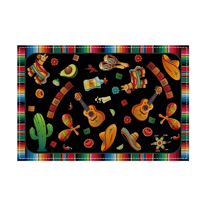 Linne Cinco De Mayo Bordstabletter Mexikanska Bordsmattor Köksaccessoarer Cinco De Mayo Högtidsfest Bordstabletter Dekorationer