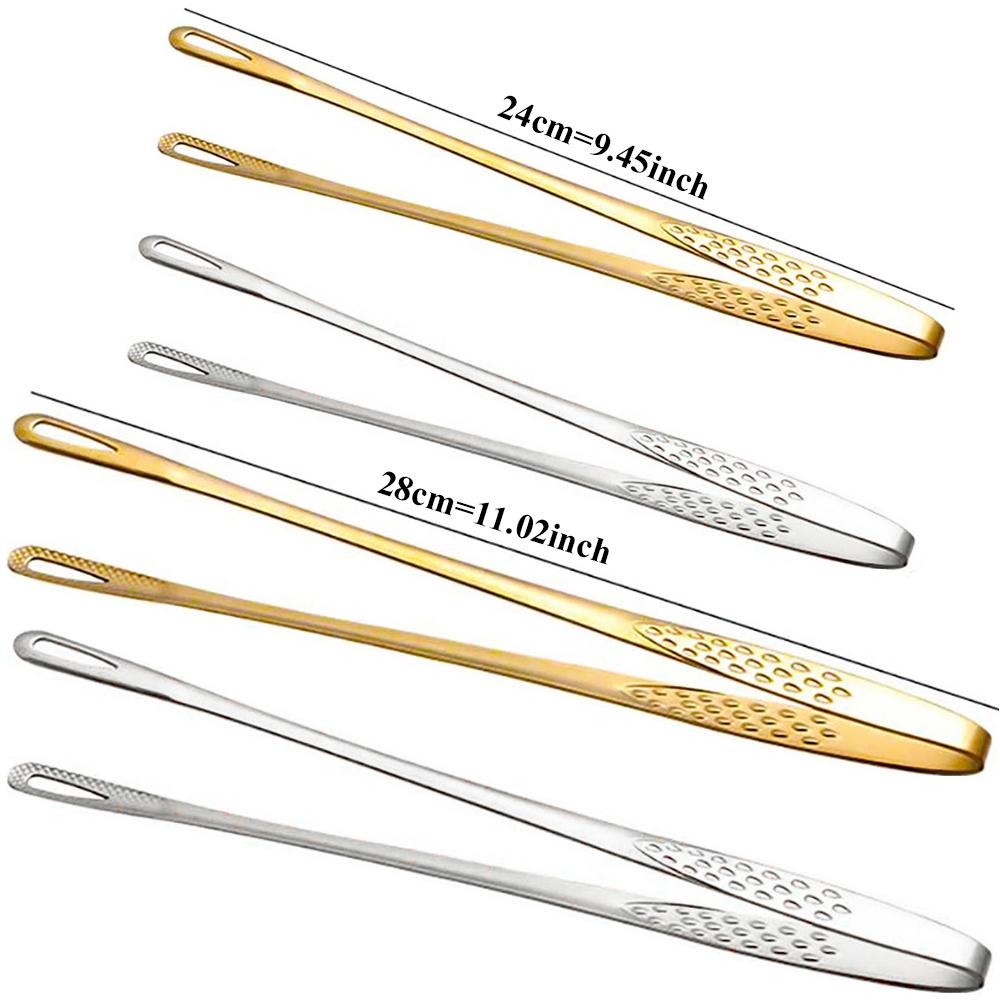 1Pcs Stainless Steel Food Tongs Non-Slip Long Handle Barbecue Clip Steak Buffet BBQ Tongs Kitchen Tools Cooking Accessories