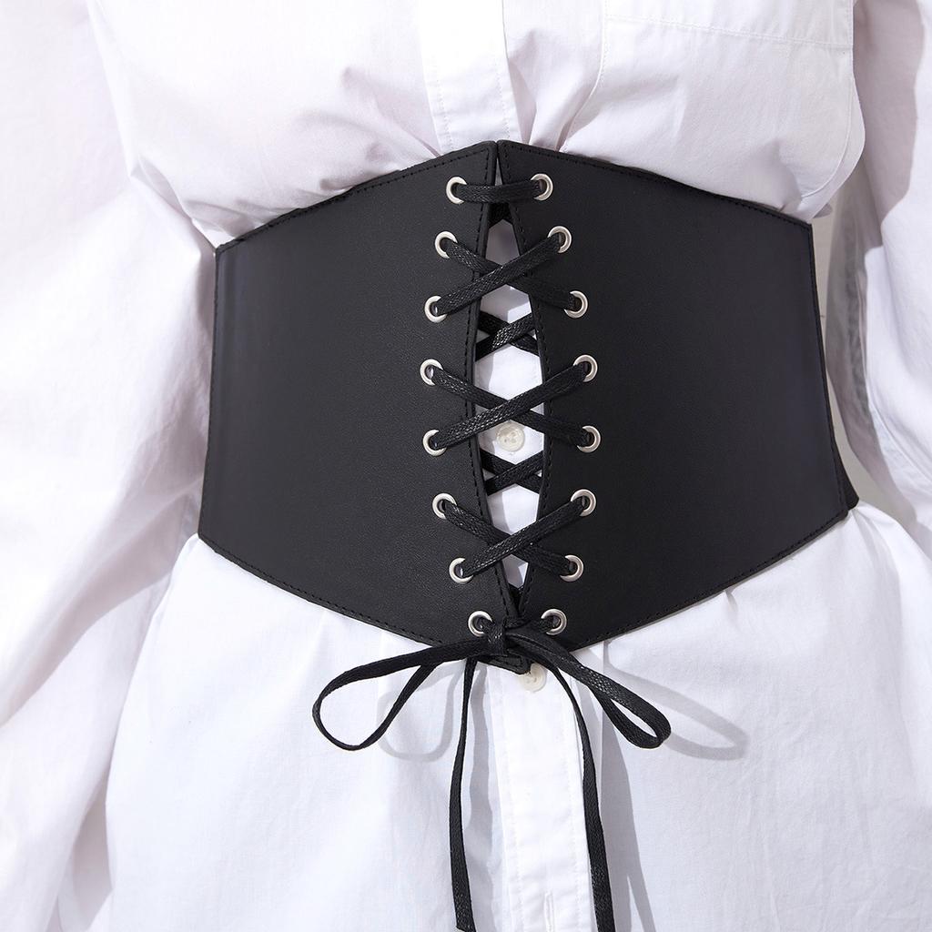 New Women's Wide Ties Elastic Waist Cover Flowers Fashion Large Size Belt