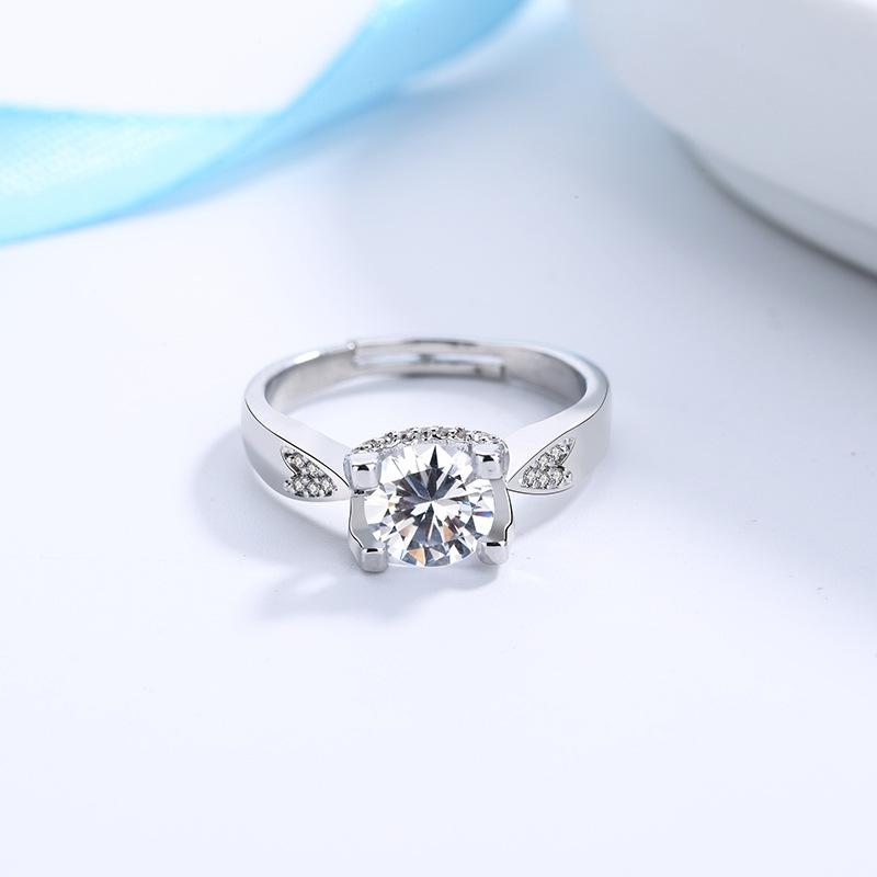 Lindon Classic Copper Alloy Zircon Ring Ladies Jewelry Wedding Promise Party Gift