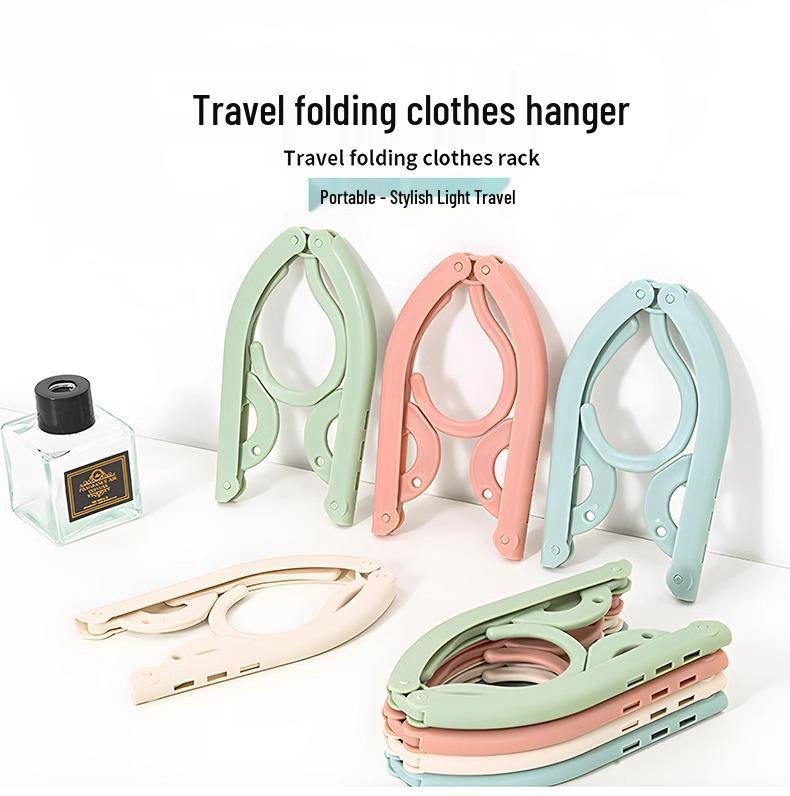 

Портативная телескопическая складная вешалка для одежды для путешествий, деловых поездок, общежитий и использования на открытом воздухе Foldable Hanger [Single] Color Mixed