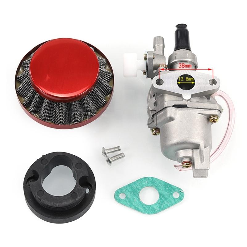 Durable Engine Carb Carburetor with Pod Air Filter 2 Stroke for 47cc 49cc Mini Quad Moto ATV Dirt Pocket Bike Motorcycle