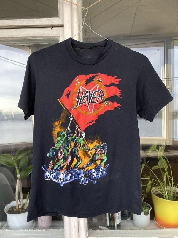 Vintage 80s Slayer World Sacrifice Tour T-Shirt 1988 Unisex T-Shirt XXXL