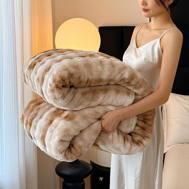 Bubble Velvet Blanket, Thickened Flannel, Coral Velvet Blanket, Office Nap Blanket, Single Air Conditioning Blanket