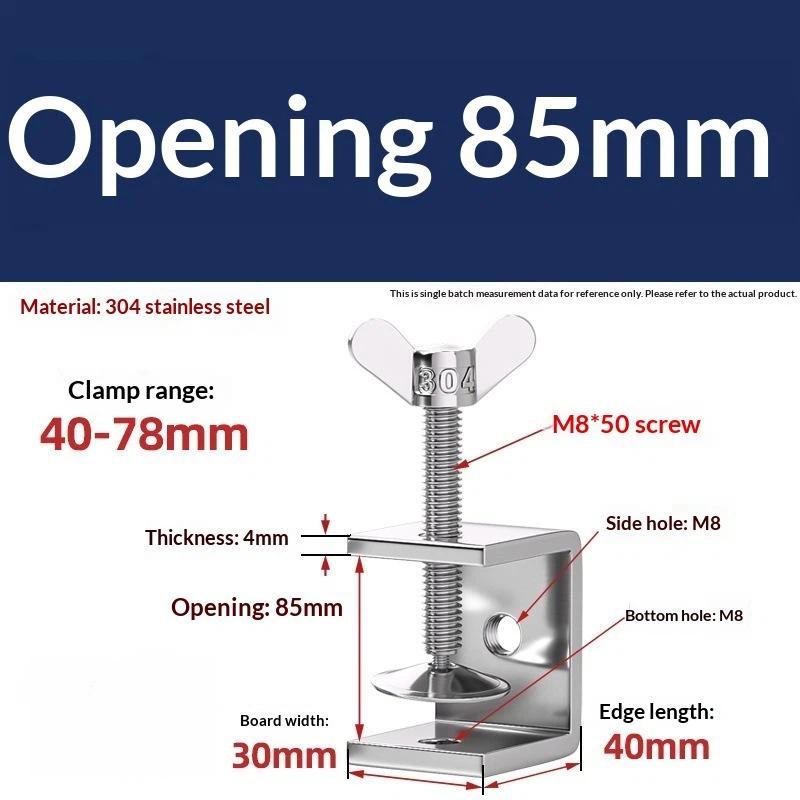 Galvanized Carbon Steel Tiger Clamp Multiple Shapes Open Height 20-130Mm Thickened Material Fixed Fixture Clamping Device