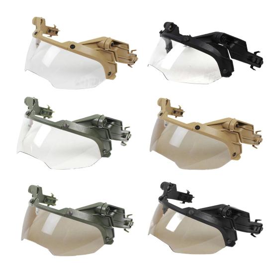 Taktischer Helm Klappbrille Verstellbar Winddicht Sanddicht Atmungsaktiv Herren Damen Outdoor Radfahren Halbgesichtsschutz Antibeschlagbrille