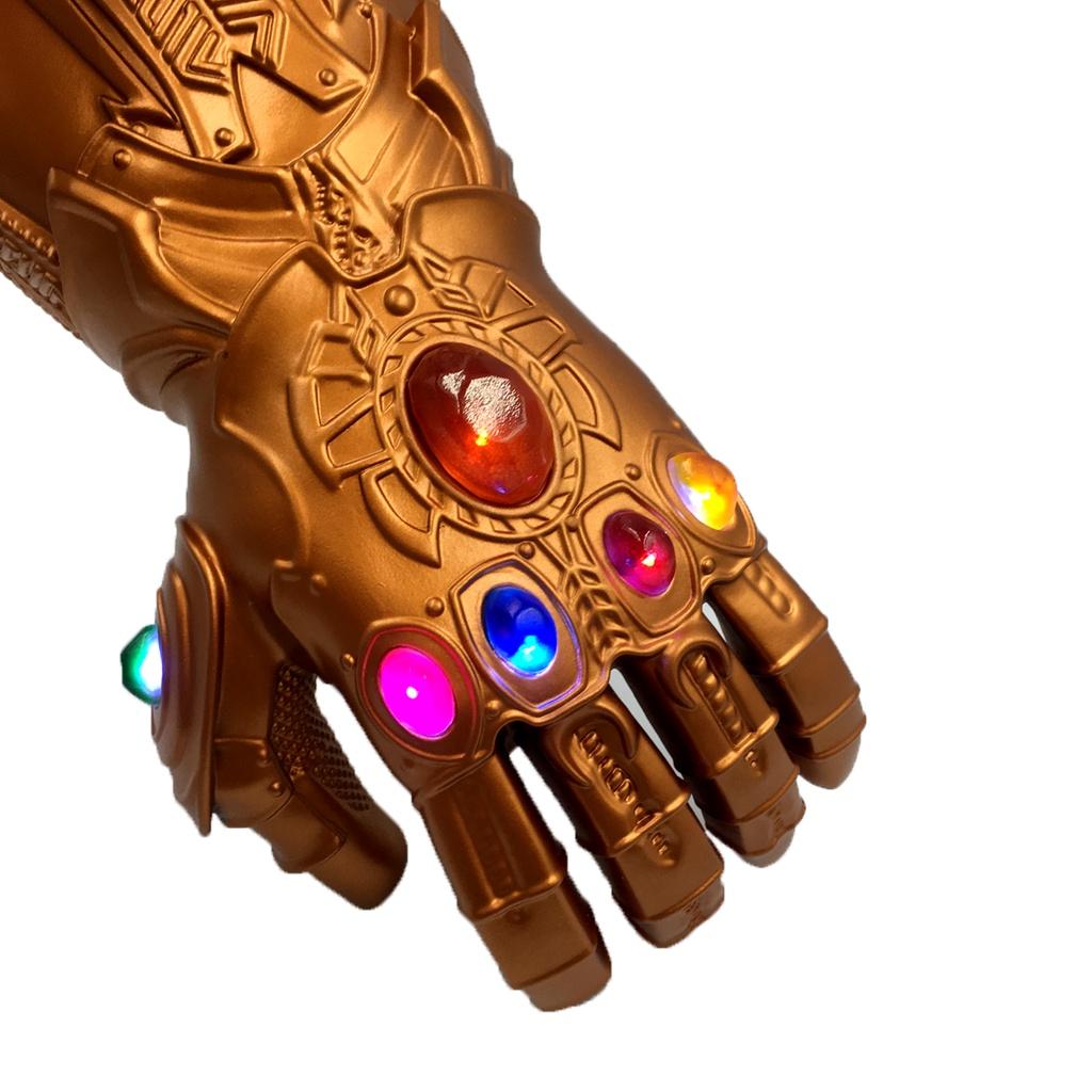 Guantelete del Infinito de Vengadores 3 Infinity War de Calidad Premium Luz LED Guantes de Thanos Accesorio de Cosplay Para Entusiastas
