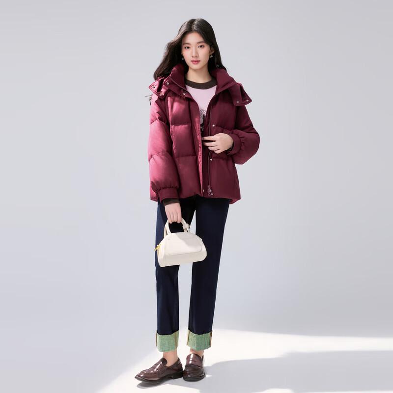 Qiushui Yiren Women's Hooded Duck Down Winter Coat
