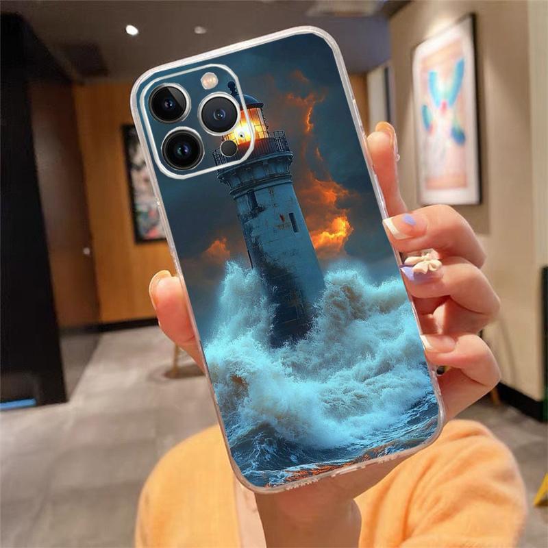 Phone Case Carcasa Funda For iPhone 17 Pro Max 17 Air 16 15 14 13 Pro Max 15 16 Pro 15Plus Lighthouse Case