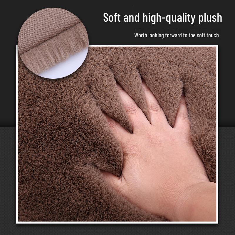 Winter Plush Car Seat Cushion Set: Thick Short Pile, Wool, Rabbit Hair, Non-Slip, 3-Piece