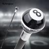 Black White Eight Ball Silver Walking Cane Fashion Decorative Walking Stick Gentleman Elegant Cosplay Cane Crosier 92cm