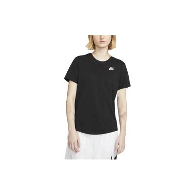 Sportswear Logo Embroidered Crew Neck Short Sleeve T-Shirt Women T-Shirts Black DX7903-010