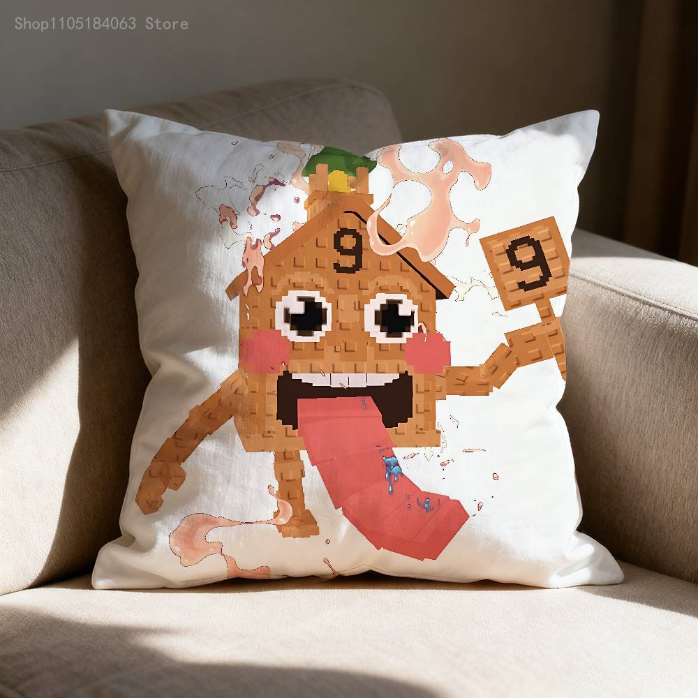 S-Steal A B-Brainrot No 9 House Pillow Case Print Polyester Fiber 40X40 Cm Home Sofa Throw Cushion Cover Decoration