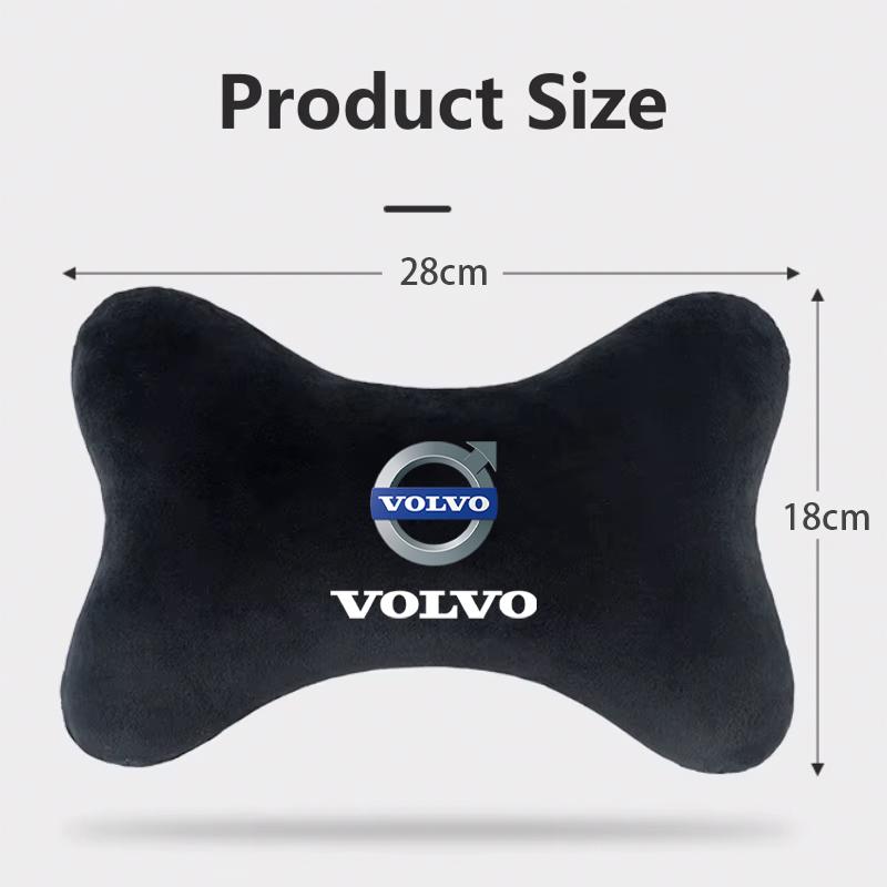 Car Suede Headrest Neck Support Auto Seat Accessories For Volvo XC90 XC60 V50 S60 V70 V60 V40 S90 olestar AWD XC40 S80 T6 V90