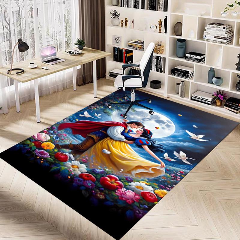 1pc Princess Snow White Prince Carpet Office Rug Outdoor Mat Home Decor Area Carpet Festival Gift Office desk chair carpet