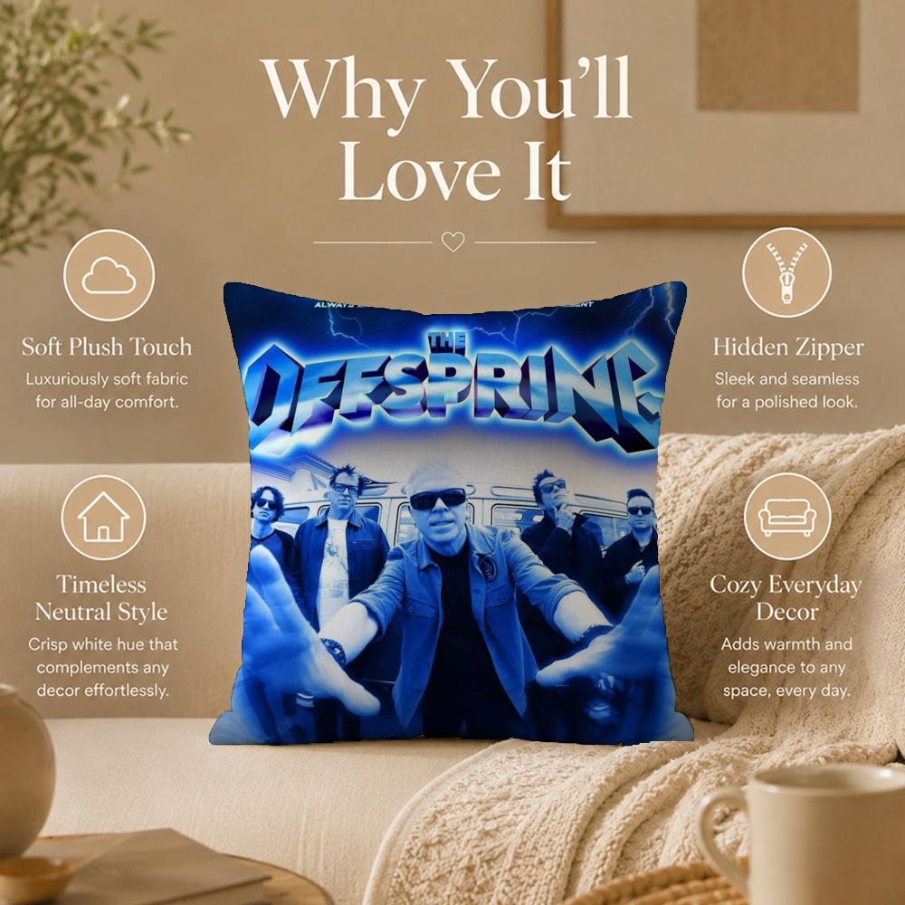 Band T-The OffspringS Cushion Cover Double-Sided Printed Pillow Cover Hypoallergenic Dust-Mite Proof