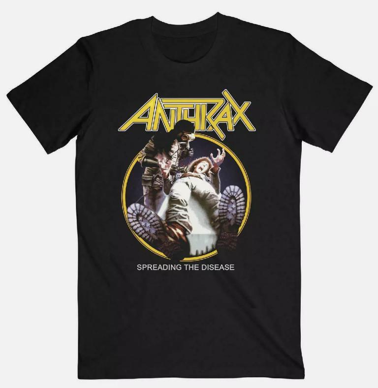 

Anthrax Spreading The Disease Cotton T- Shirt Men Tee All Size 2XL