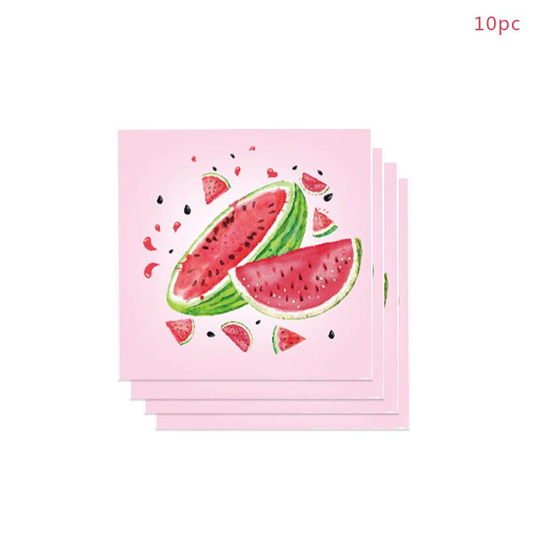 Pink Watermelon Birthday Disposable Tableware Fruit Watermelon Plates Napkins Cups Tablecloth Girls Happy Birthday Party Decor