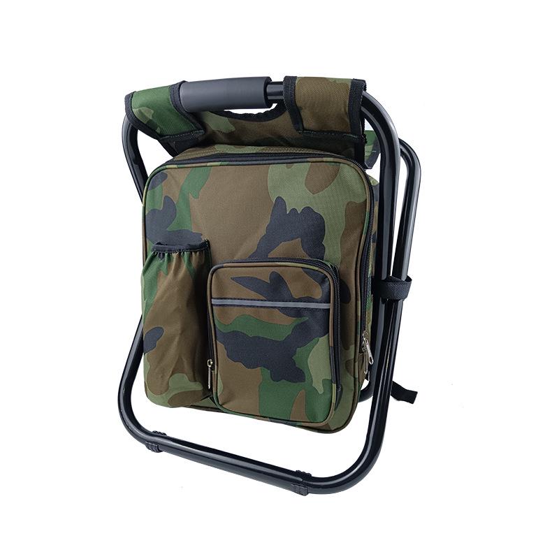 Portable Multifunctional Folding Stool: Outdoor, Beach & Fishing Chair with Insulated Backpack