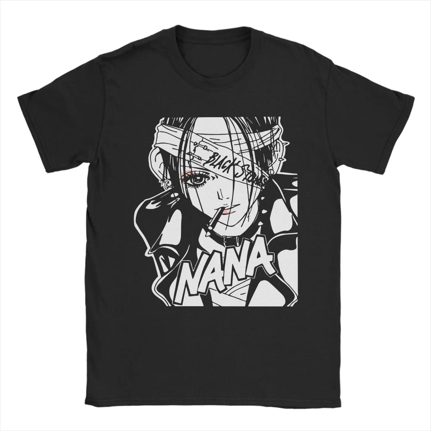 

s ga Nana Osaki T Shirt Streetwear Harajuku 100% Cotton Clothing Humorous Short Sleeve Tee Shirt Gift T-Shirt S чёрный