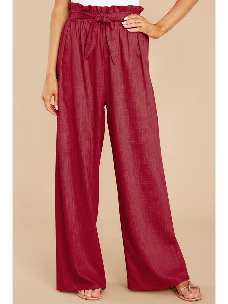 2024 Women’s European & American Plus Size Loose Cotton Linen Casual Long Pants