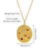 Geometric Sun Moon Pendant Women Star Necklace Titanium Steel Does Not Fade High End Personalized Fashion Temperament