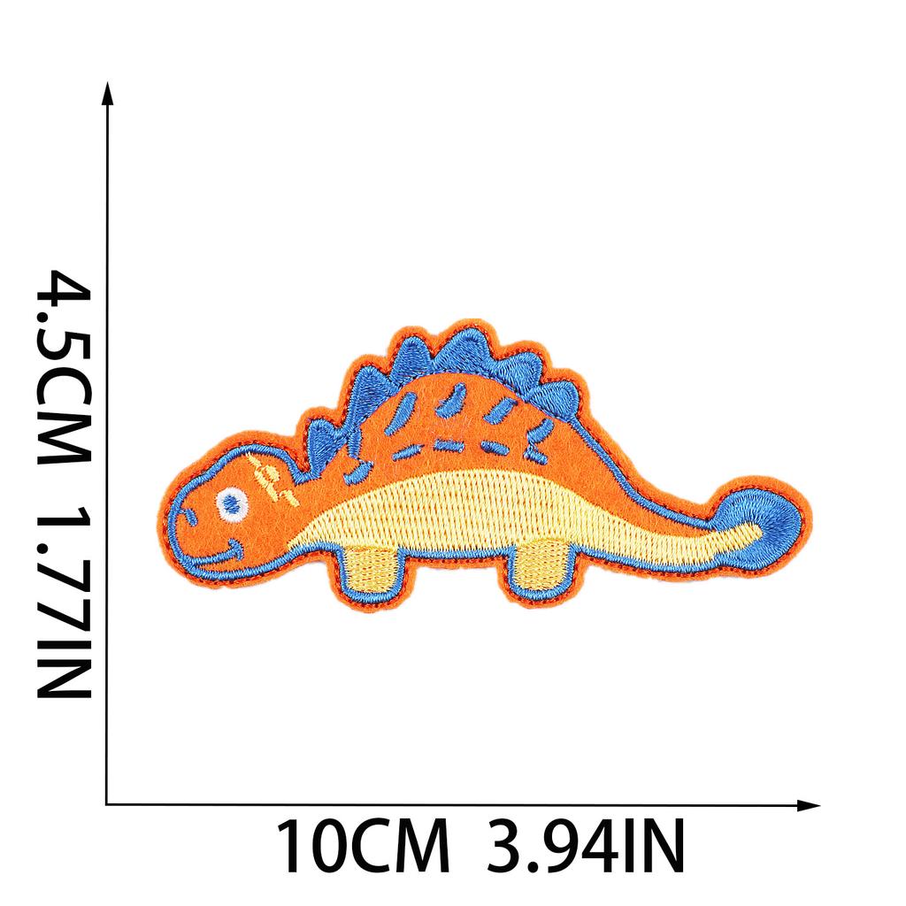 Autocolant din Pânză Brodată cu Dinozauri Mixt, Decorațiune pentru Haine, Autocolant Mic cu Petec de Dinozaur, Potrivire pentru Geantă, Petec cu Animale Mici.