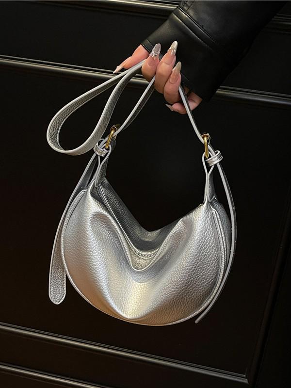 Damen Pendler Strukturierte Nischen Schultertasche - Trendig, Lässig, Vielseitige Knödel Umhängetasche