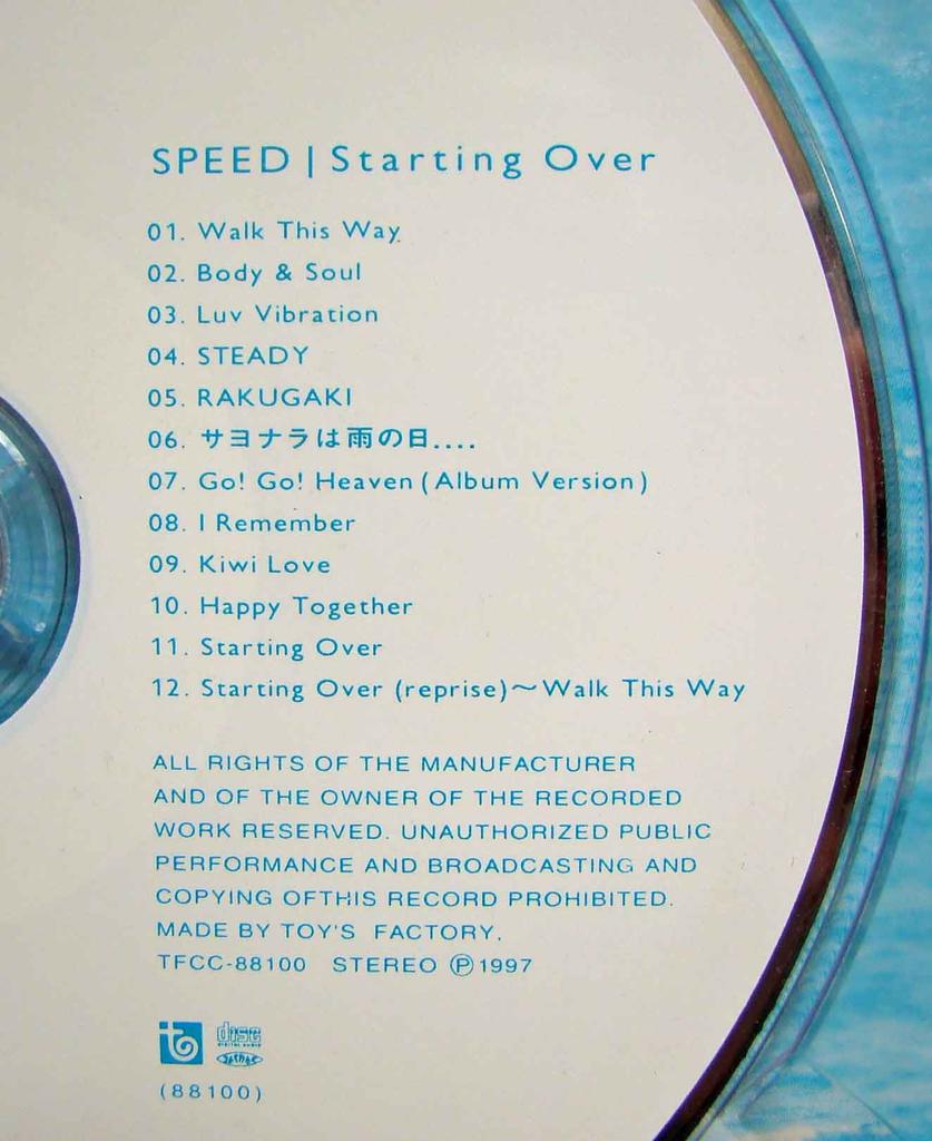 Starting Over - SPEED