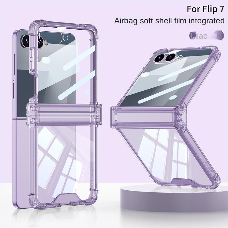 For Samsung Galaxy Z Flip 7 Case Soft Transparent Airbag Shockproof Protective Back Cover For Z Flip 7 Full Cover Phone Shell