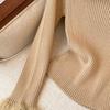 Chic French One-Shoulder Flare Sleeve Sweater Camisole for Women - Slim Fit Fuzzy Autumn/Winter Base Layer.