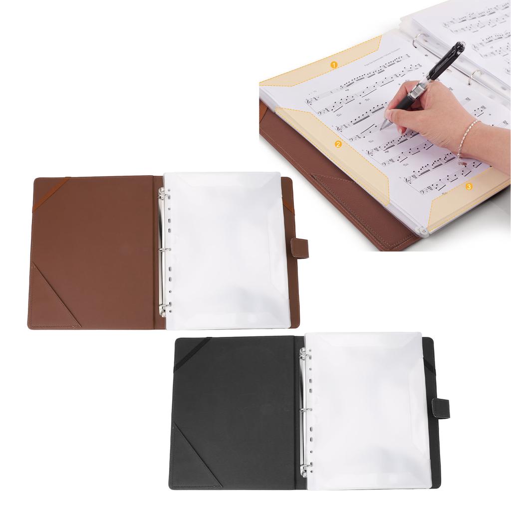 Notenmappe A4 3 Ringe Klavierordner Universal für Band Orchester Chor mit Seitenzahlen