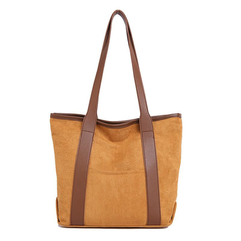 Ins Contemporary Style Womens Tote Bag Large Capacity With Soft Pu Material And Lining Polyester