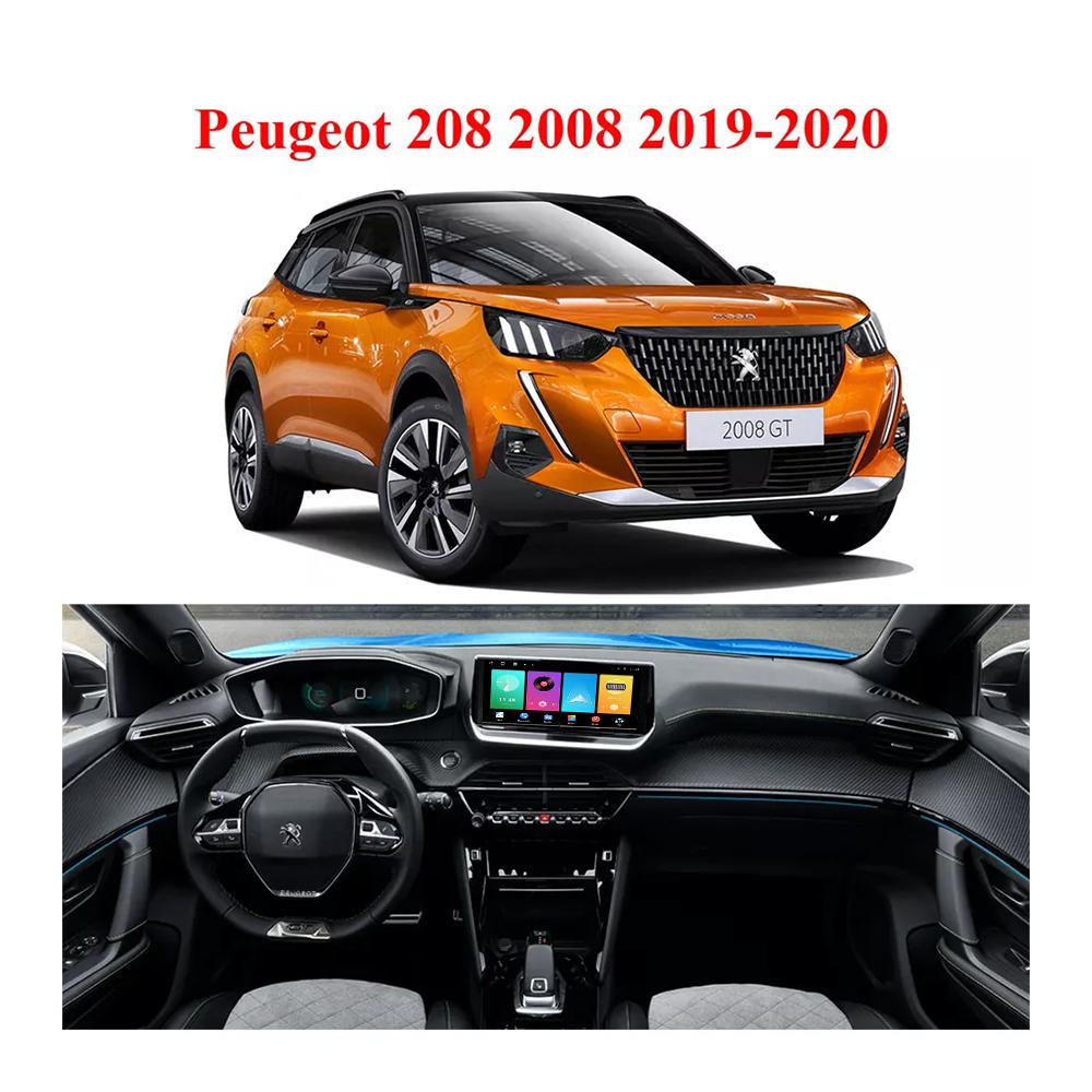 Car Radio Android Auto Carplay For Peugeot 2008 208 2019-2020 Multimedia Player Head Unit Stereo GPS Navigation BT WIFI 1+16GB