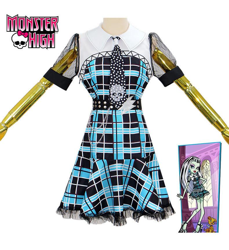 Monster High Frankie Stein Cosplay Kostüm Mit Kleid Und Accessoires Für Anime Rollenspiel