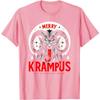 Krampus Graphic Tee Funny Merry Krampus Anti Santa Claus Print Casual Round Neck T-Shirt
