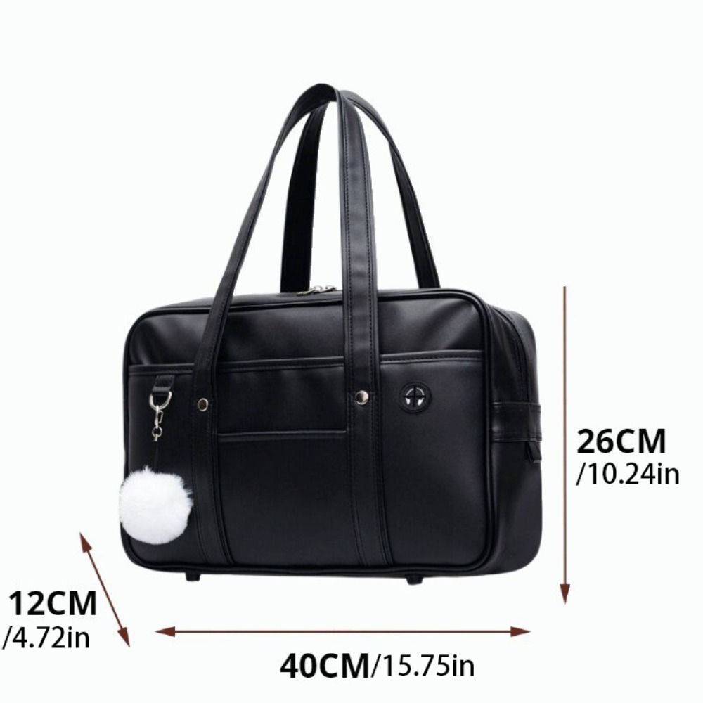 PU Leather JK Uniform Bag Solid Color Retro Handbag Preppy Style Shoulder Bag Commuting Junior High School Crossbody Bag