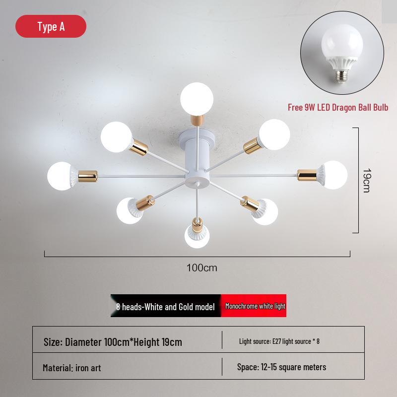 Nordic LED Ceiling Light: Modern Minimalist Design for Bedrooms & Living Rooms