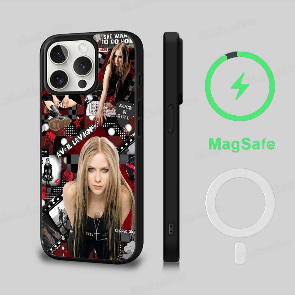 A-Avril Ramona Lavigne Phone Case Magnetic Case For IPhone 16 14 13 12 11 15 Pro Max Plus For Magsafe Wireless Charge Cover