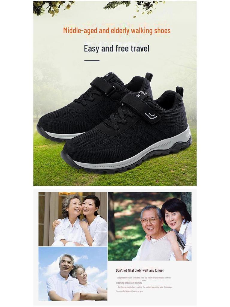 Comfortable Non-Slip Elderly Walking Shoes - Lightweight Spring & Autumn Sneakers