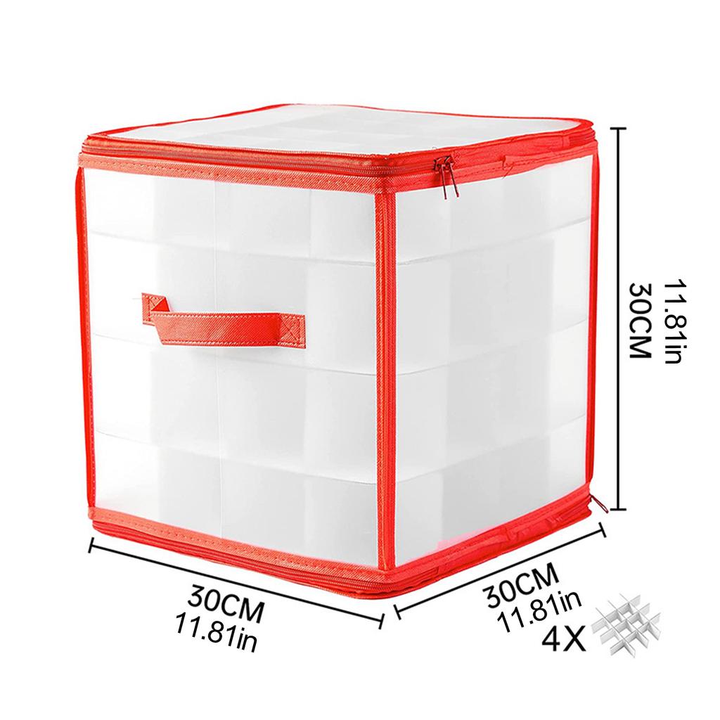 Christmas Bauble Storage 64Grid Baubles Storage Box Christmas Balls Storage Xmas Tree Decorations Organizer Bauble Toys Storage