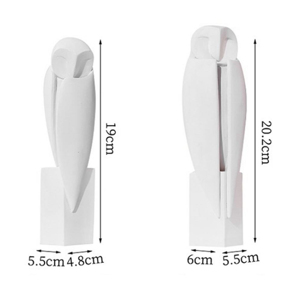 Bonne statue hibou minimaliste sculpture animal figurines décoratives décoration de maison pour étagère bureau maison armoire décoration