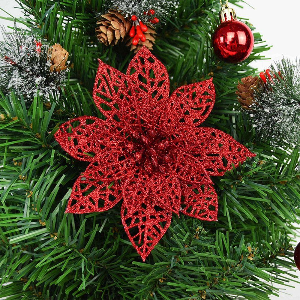 Supplies Party Poinsettia Christmas Decoration Christmas Flowers Xmas Supplies Xmas Tree Ornaments