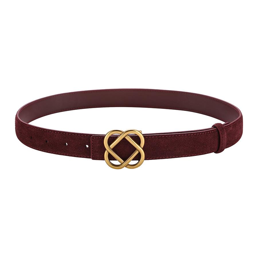 

Ремень из воловьей кожи шириной 2,8 см для женщин, винтажный стиль с ретро-золотой пряжкой, узкий пояс для платьев и джинсов