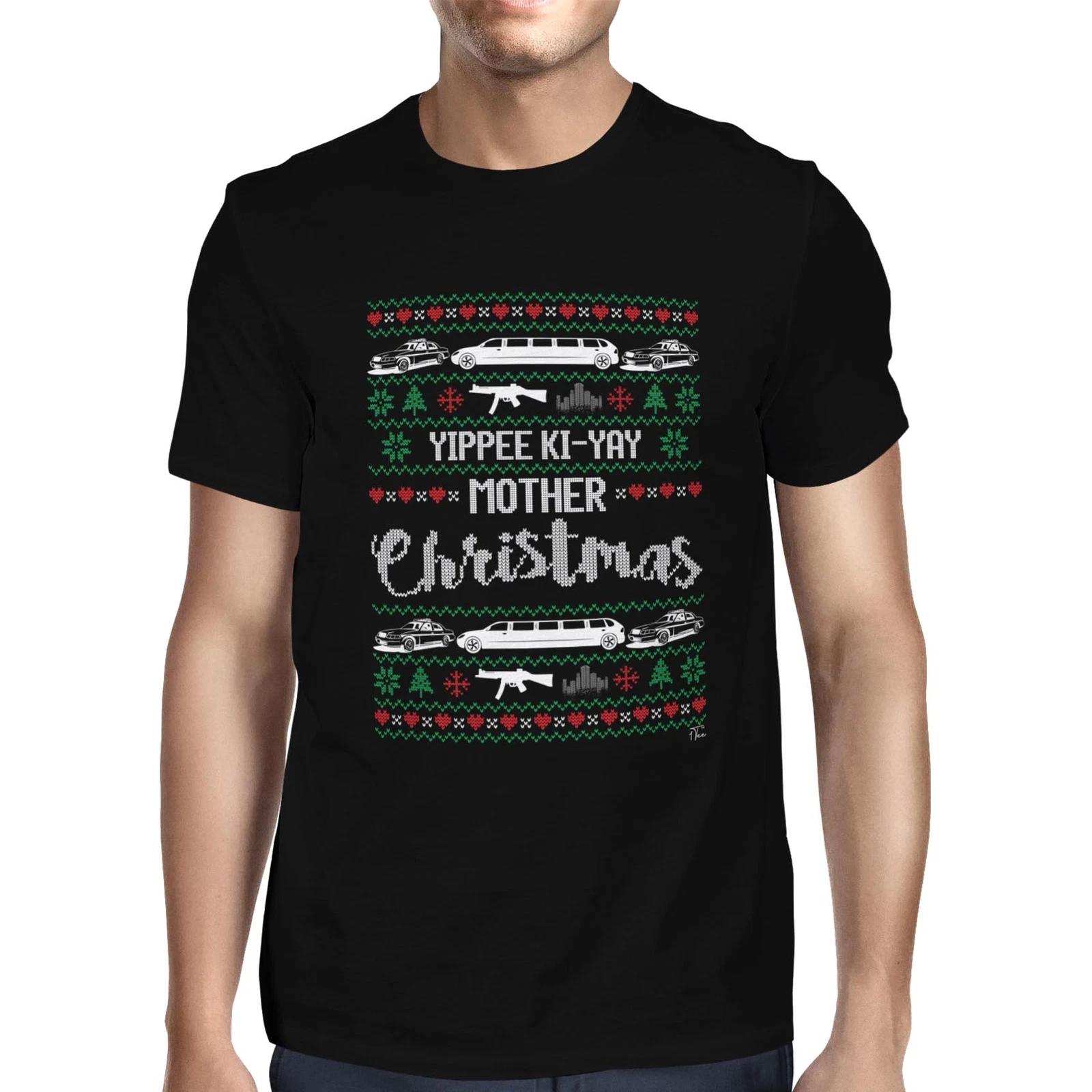1Tee Mens Yippee Ki-Yay Mother Christmas T-Shirt XS