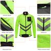 Men Cycle Jacket Windproof Reflective Long Sleeve Biking Jersey Bike Jacket for Riding Running Jogging