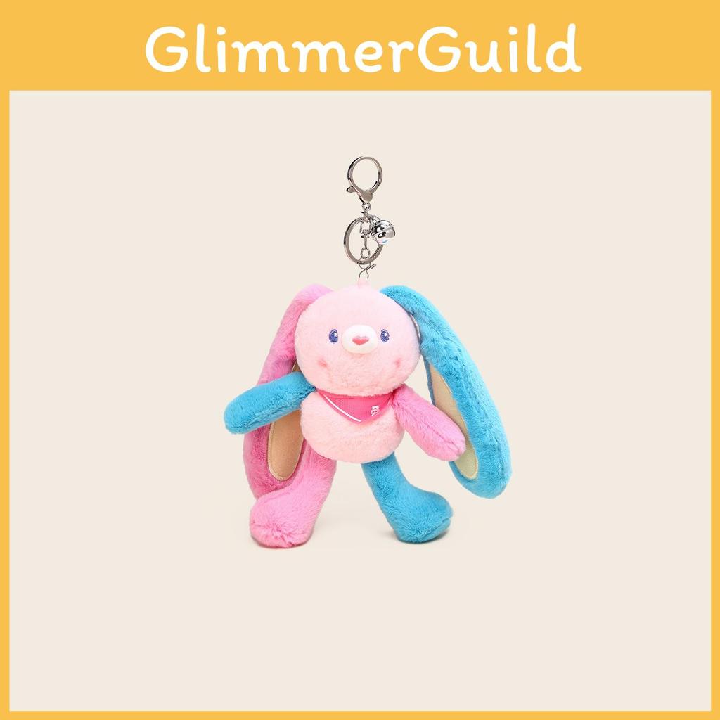 Cartoon Niedlich Farbblock Hase Plüschtier Anhänger mit dehnbaren Ohren