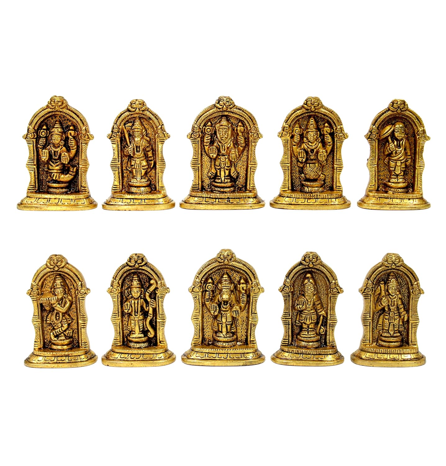 Lord Vishnu Das Avatar Dashavatar Narayan Ten Incarnations Wall Hanging Idols